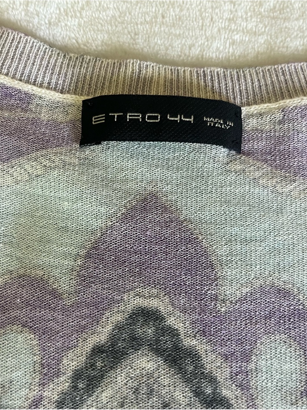 Etro Multicolor Floral Paisley V‑Neck Knit Top - Made in Italy 🇮🇹 - Picture 2 of 7